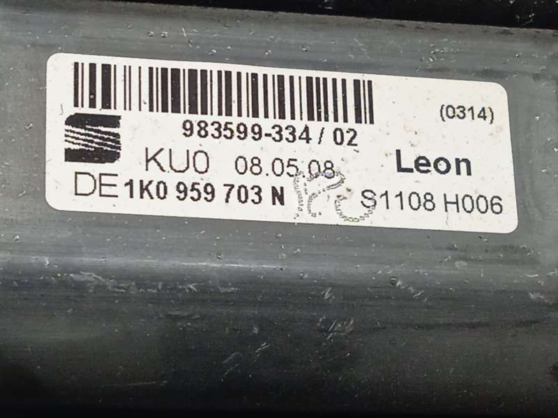 Recambio de elevalunas trasero izquierdo para seat leon (1p1) 1.9 tdi referencia OEM IAM 1K0959703N - Rojo 3