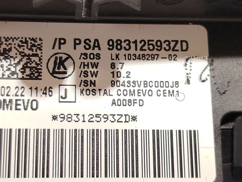 Recambio de mando intermitentes para citroën c3 iii (sx) 1.2 thp 110 referencia OEM IAM 98312593ZD - Gris 6