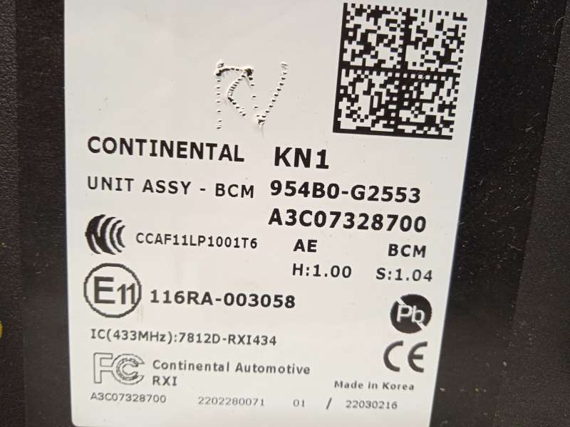 Recambio de centralita confort para hyundai ioniq (ae) 1.6 gdi hybrid referencia OEM IAM 954B0G2553  A3C07328700 - Gris 4