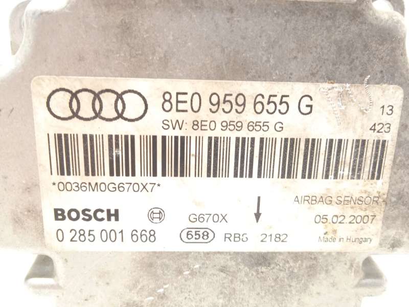 Recambio de centralita airbag para audi a4 b7 (8ec) 2.0 tdi 16v referencia OEM IAM 8E0959655G  0285001668 - Negro 4