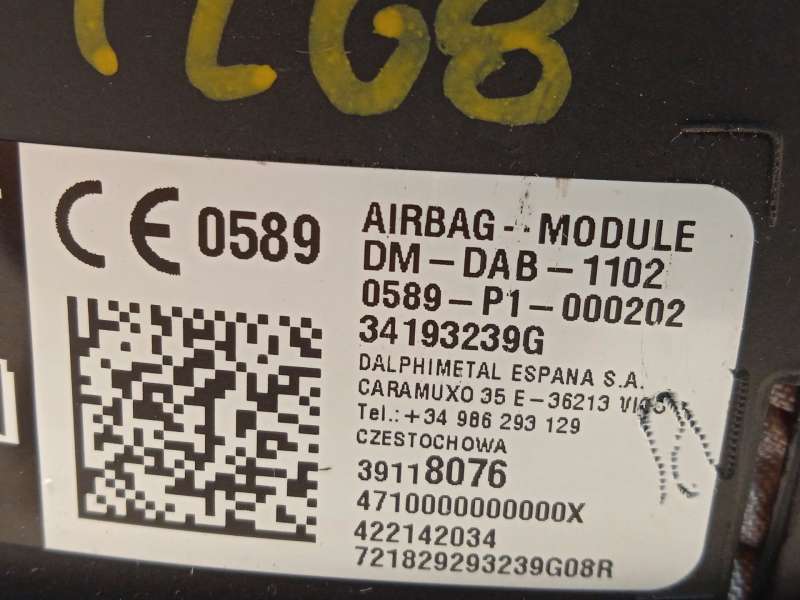 Recambio de kit airbag para opel astra k sports tourer (b16) 1.4 turbo (35) referencia OEM IAM 39085191 39118076 13499663 - Rojo 8