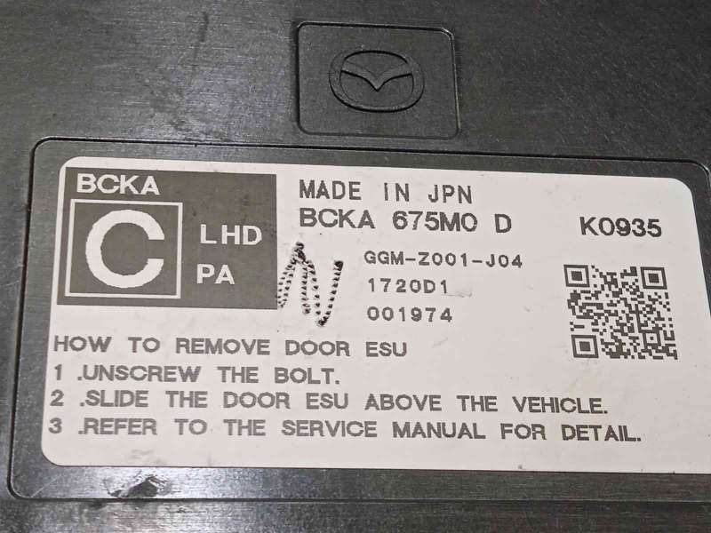 Recambio de modulo confort para mazda cx-30 referencia OEM IAM BCKA675M0D 4