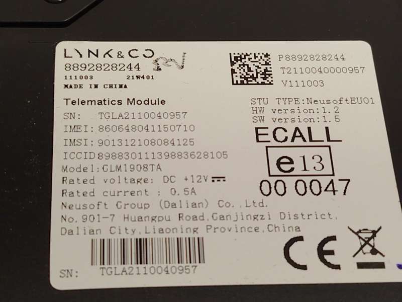 Recambio de modulo electronico para lynk & co 01 phev referencia OEM IAM 8892828244 - Negro 4