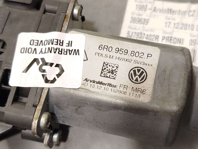 Recambio de elevalunas delantero derecho para skoda roomster (5j7) 1.6 tdi referencia OEM IAM 6R0959802P 5J7837462 4