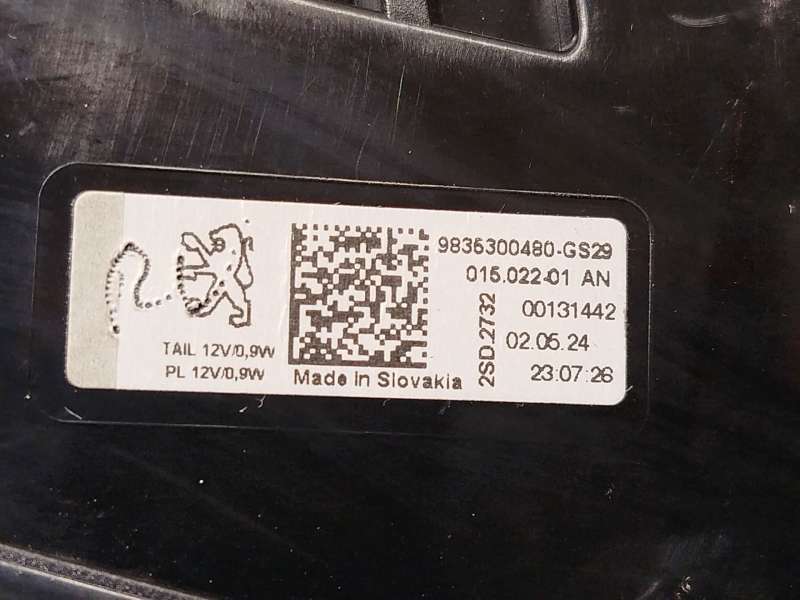 Recambio de piloto trasero izquierdo interior para peugeot 308 iii (fb_, fh_, fp_, f3_, fm_) puretech 130 (fphnsl, fphnst) refer 6