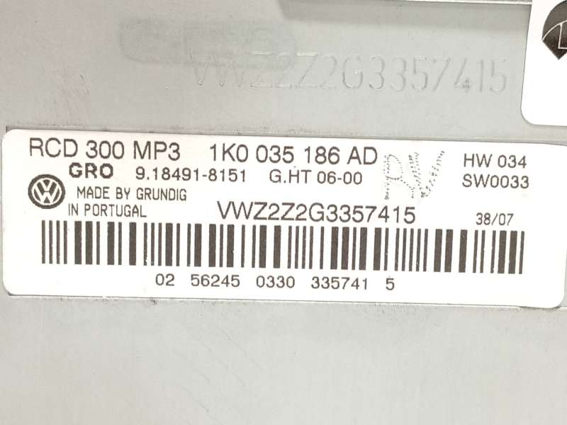 Recambio de sistema audio / radio cd para volkswagen passat b6 (3c2) 2.0 fsi referencia OEM IAM 1K0035186AD 5