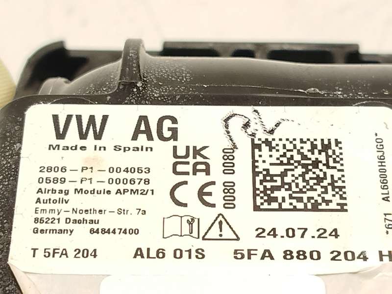 Recambio de airbag delantero derecho para seat leon (kl1, klg) 2.0 tdi referencia OEM IAM 5FA880204H - Blanco 6