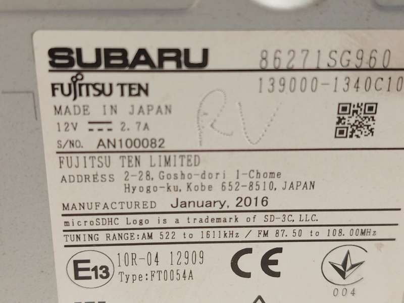 Recambio de sistema navegacion gps para subaru forester sport referencia OEM IAM 86271SG960  1390001340C10 - Negro 6