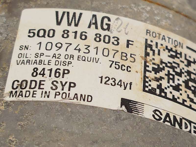 Recambio de compresor aire acondicionado para volkswagen touran (5t1) 1.6 tdi referencia OEM IAM 5Q0816803F  8416P - Azul 5