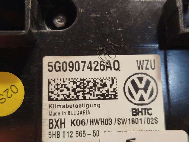 Recambio de mando climatizador para volkswagen touran (5t1) 1.6 tdi referencia OEM IAM 5G0907426AQ  5HB012655 - Azul 5
