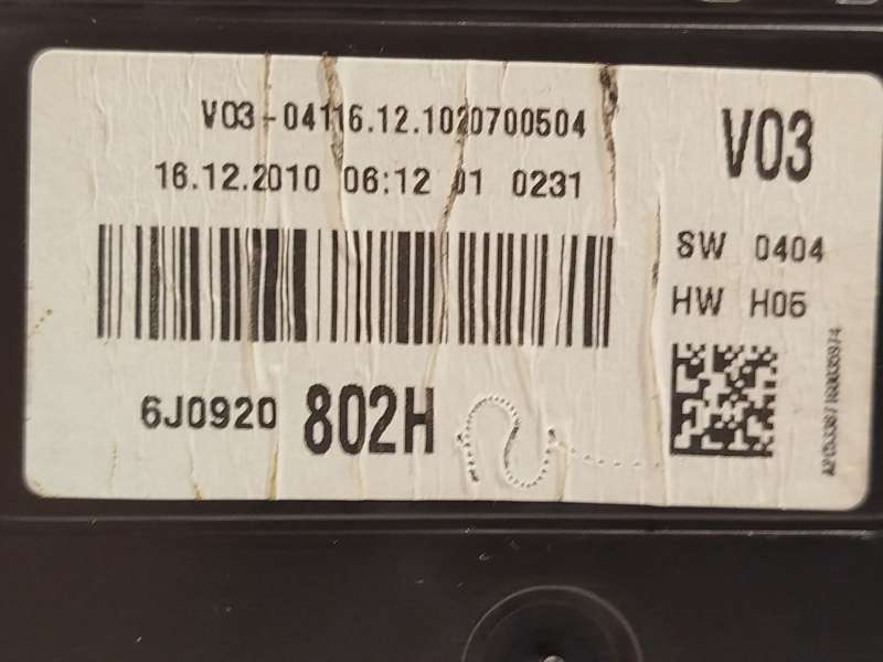Recambio de cuadro instrumentos para seat ibiza iv sc (6j1, 6p5) 1.6 tdi referencia OEM IAM 6J0920802H 6J0920802HX - Plata 7