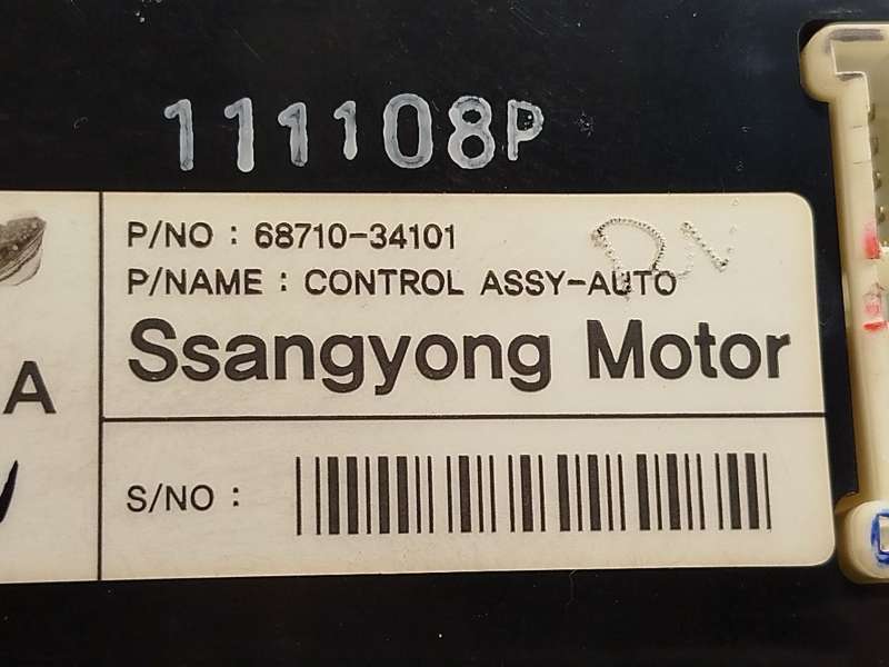 Recambio de mando climatizador para ssangyong korando (ck) 2.0 e-xdi referencia OEM IAM 6871034101 - Negro 5