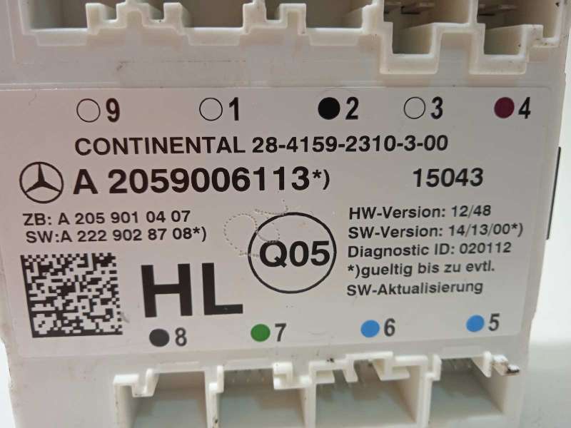Recambio de centralita confort para mercedes-benz clase c (w205) lim. c 220 cdi bluetec (205.004) referencia OEM IAM A2059006113 - Blanco 4