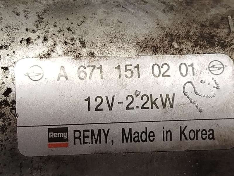 Recambio de motor arranque para ssangyong korando (ck) 2.0 e-xdi referencia OEM IAM A6711510201 - Negro 4