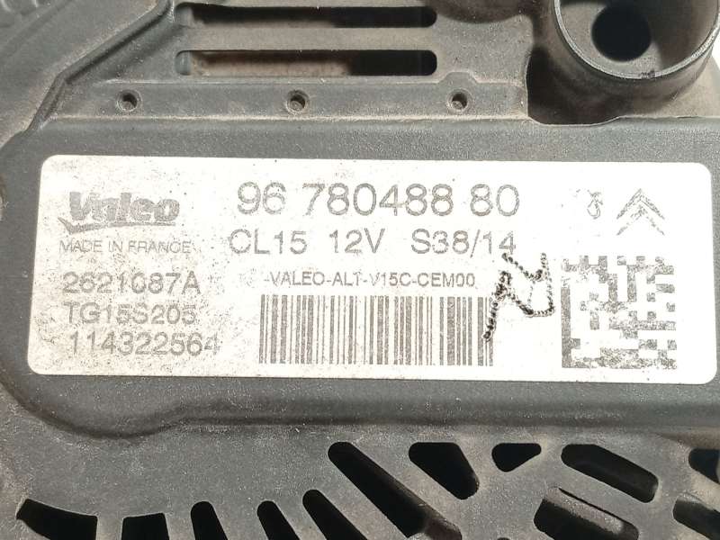 Recambio de alternador para citroën c4 grand picasso ii (da_, de_) 1.6 hdi / bluehdi 115 referencia OEM IAM 9678048880 2621087A - Gris 6