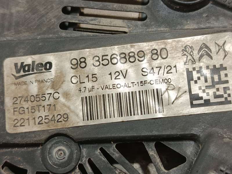 Recambio de alternador para peugeot 2008 ii (ud_, us_, uy_, uj_, ur_, uc_) 1.5 bluehdi 110 (udyhsk) referencia OEM IAM 983568898 7