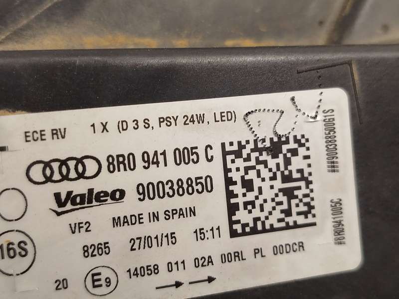 Recambio de faro izquierdo para audi q5 (8rb) 2.0 tdi quattro referencia OEM IAM 8R0941005C 8R0941043C 90038850 - Blanco 6