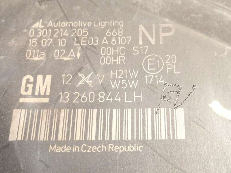 Recambio de faro izquierdo para opel zafira / zafira family b (a05) 1.8 (m75) referencia OEM IAM 13260844 93192443 0301214205 - Plata 6