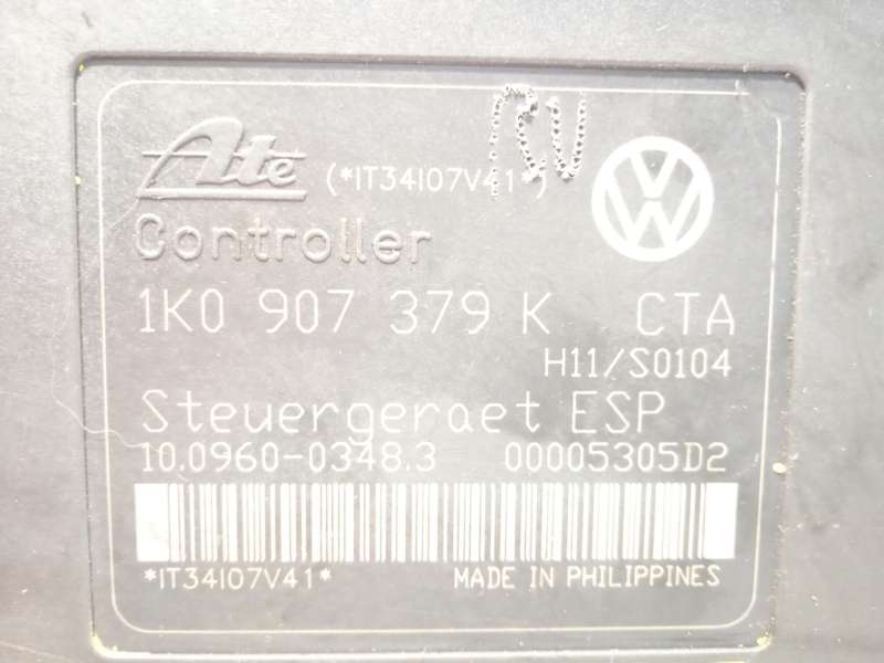 Recambio de abs para volkswagen touran (1t1, 1t2) 2.0 tdi 16v referencia OEM IAM 1K0614517H 1K0907379K 10020601064 - Negro 5