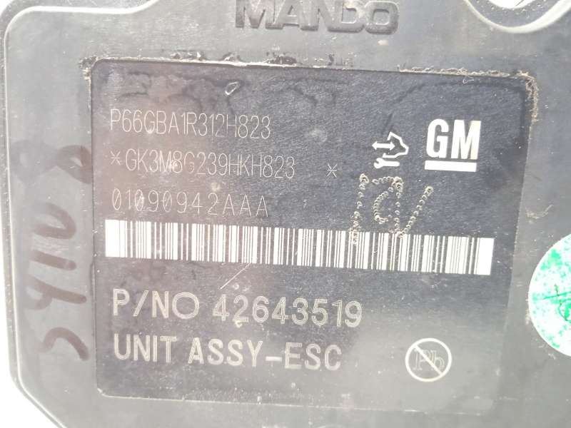 Recambio de abs para opel mokka / mokka x (j13) 1.4 (_76) referencia OEM IAM 42643519 01090942AAA 688250455 5