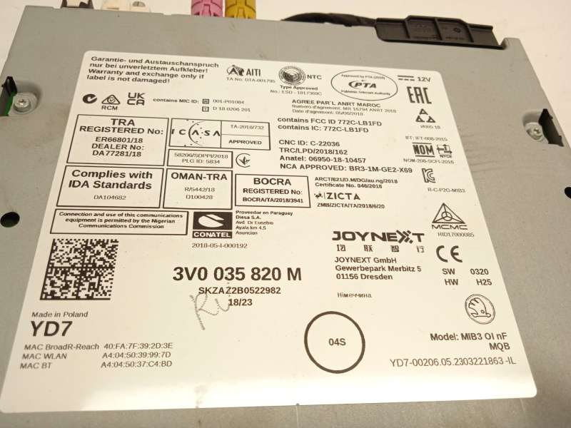 Recambio de modulo electronico para skoda karoq (nu) 2.0 tdi referencia OEM IAM 3V0035820M - Gris 4