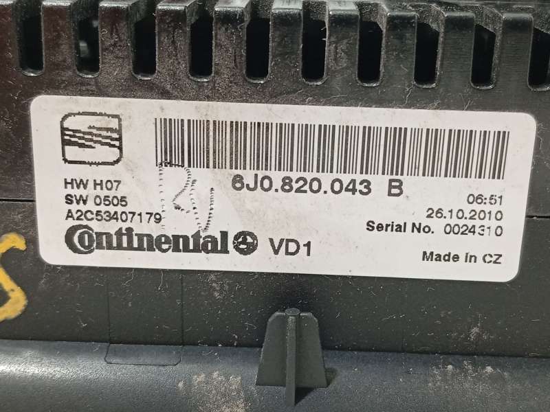 Recambio de mando climatizador para seat ibiza iv sc (6j1, 6p5) 1.6 tdi referencia OEM IAM 6J0820043B 6J0820043BNEE A2C53407179 6