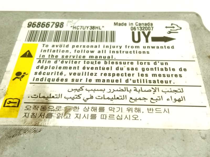 Recambio de centralita airbag para opel antara a (l07) 2.0 cdti referencia OEM IAM 96866798 - Plata 4