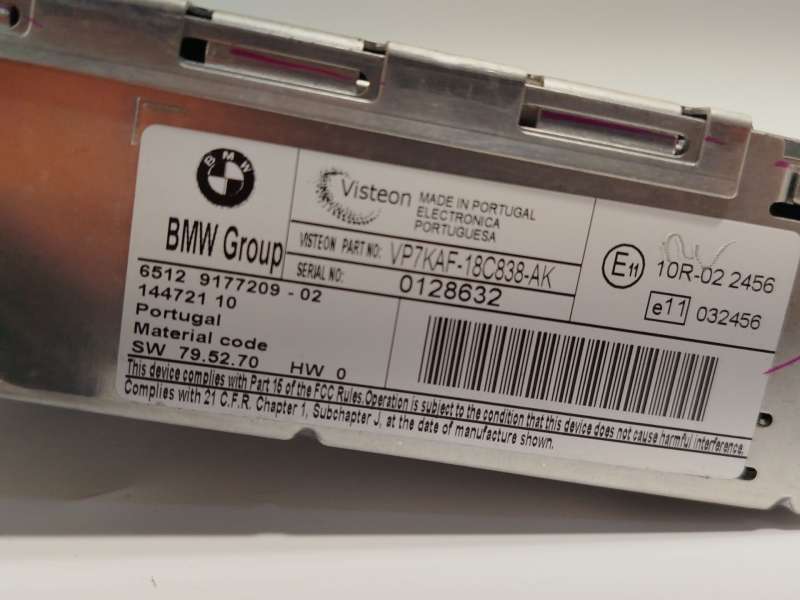 Recambio de sistema audio / radio cd para bmw 3 (e90) 318 d referencia OEM IAM 65129177209 - Gris 6
