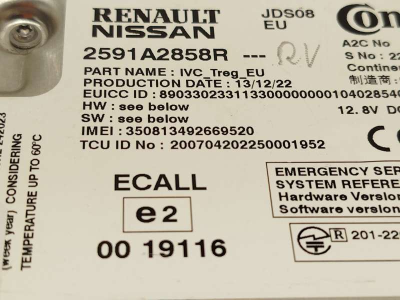 Recambio de modulo electronico para dacia spring ev (b6m1) referencia OEM IAM 2591A2858R  A3C1020240200 4