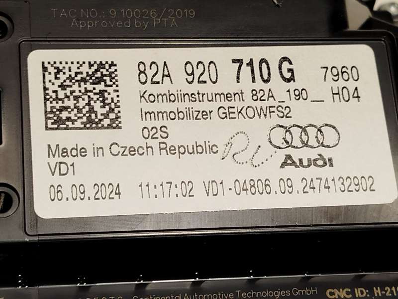 Recambio de cuadro instrumentos para audi a1 sportback (gba) 30 tfsi referencia OEM IAM 82A920710G - Gris 5