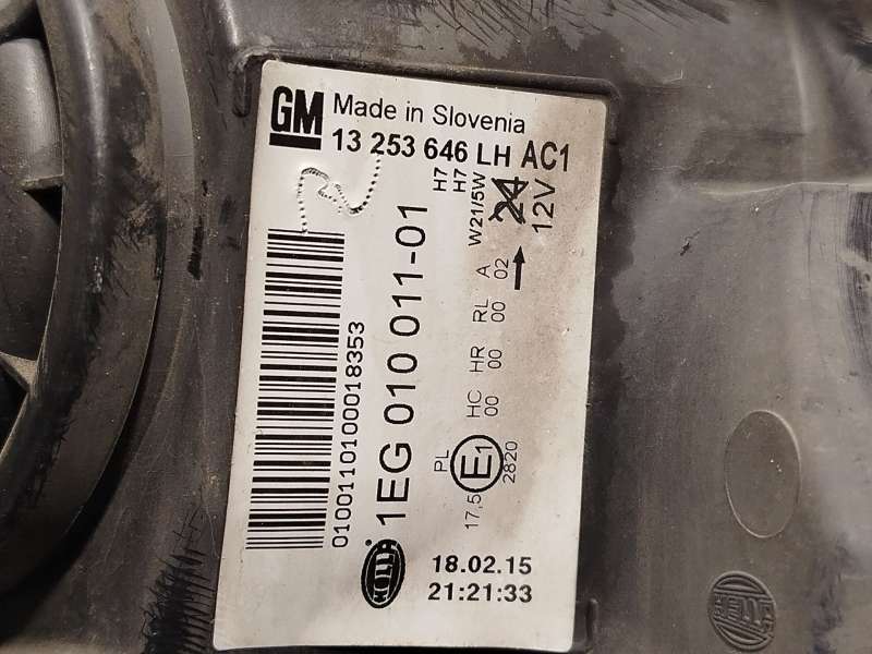 Recambio de faro izquierdo para opel astra j (p10) 1.7 cdti (68) referencia OEM IAM 13253646  1EG010011 - Plata 5