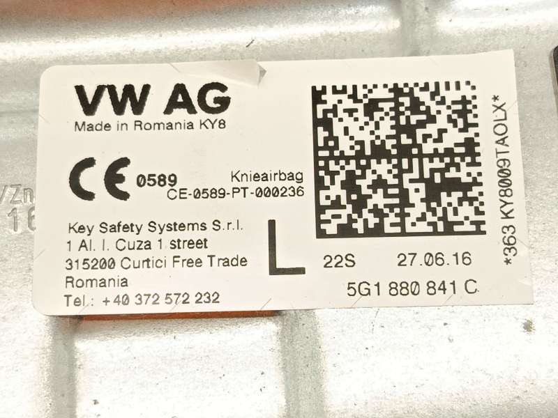 Recambio de airbag delantero izquierdo para skoda octavia iii (5e3, nl3, nr3) 1.6 tdi referencia OEM IAM 5G1880841C - Negro 4
