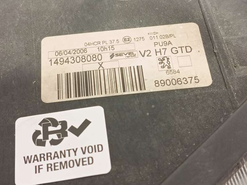 Recambio de faro izquierdo para peugeot 807 (eb_) 2.2 hdi referencia OEM IAM 6208F1 5