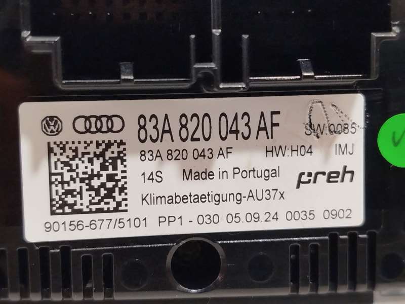 Recambio de mando climatizador para audi a1 sportback (gba) 30 tfsi referencia OEM IAM 83A820043AFIMJ - Gris 5
