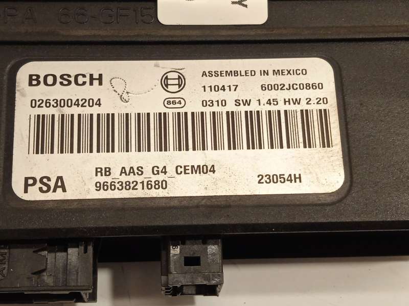Recambio de centralita confort para peugeot 308 allure referencia OEM IAM 9663821680  0263004204 - Azul 4