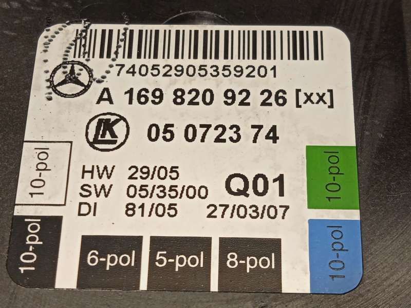 Recambio de modulo confort para mercedes-benz clase a (w169) a 150 (169.031, 169.331) referencia OEM IAM A1698209226  05072374 3