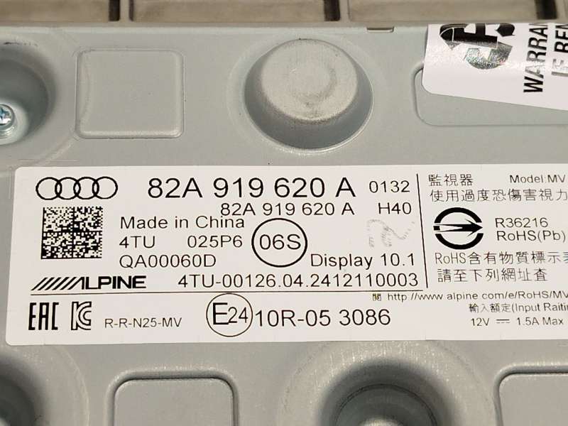 Recambio de pantalla multifuncion para audi a1 sportback (gba) 30 tfsi referencia OEM IAM 82A919620A - Gris 5