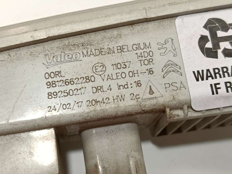 Recambio de piloto delantero derecho para peugeot partner caja/chasis 1.6 bluehdi 100 referencia OEM IAM 9812662280  89250217 4