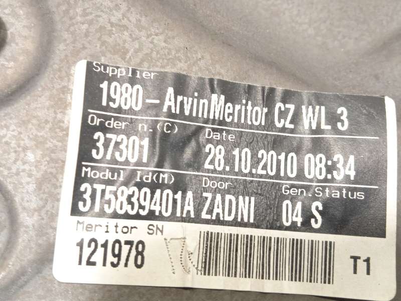 Recambio de elevalunas trasero izquierdo para skoda suberb (3t4) ambition referencia OEM IAM 3T5839401A 8K0959811A - Blanco 5