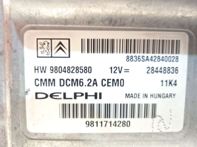 Recambio de centralita motor uce para peugeot 5008 (0u_, 0e_) 2.0 hdi 150 / bluehdi 150 referencia OEM IAM 9804828580 9811714280 4