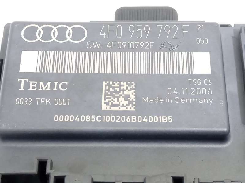 Recambio de centralita cierre para audi a6 c6 (4f2) 2.7 tdi referencia OEM IAM 4F0959792F 4F0910792F - Gris 4