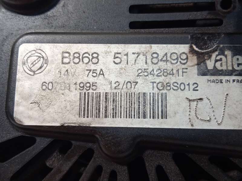 Recambio de alternador para lancia ypsilon (843_) 1.3 d multijet (843.axe11, 843.axe1a) referencia OEM IAM 51718499 2542841F TG8 - Plata 4