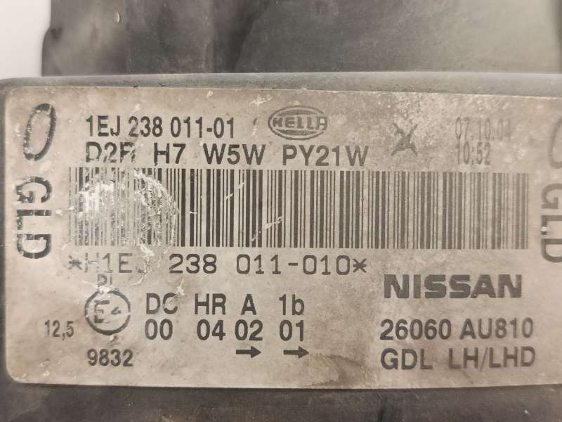 Recambio de faro izquierdo para nissan primera hatchback (p12) 1.9 dci referencia OEM IAM 26060AU810  1EJ23801101 - Negro 5