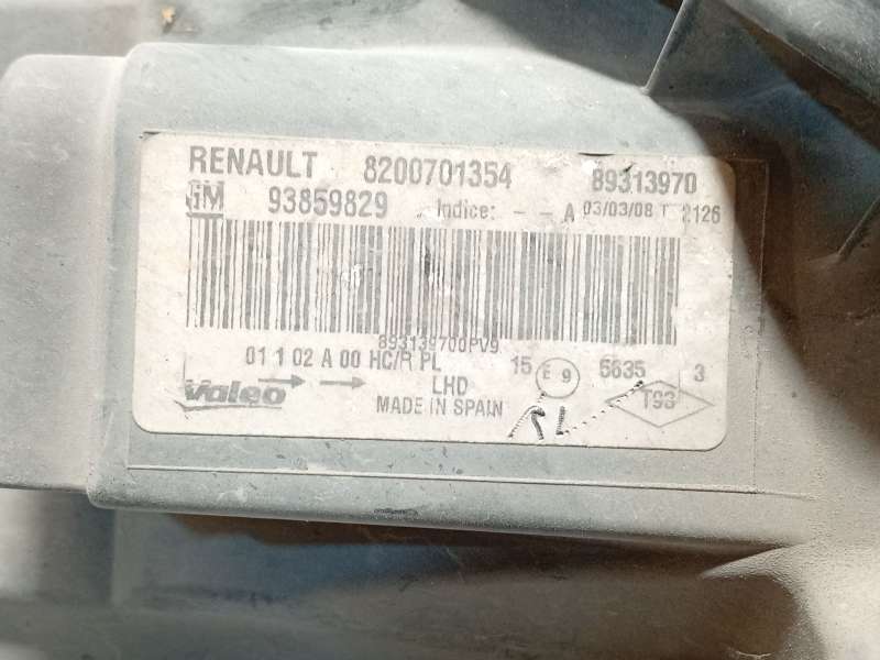 Recambio de faro izquierdo para nissan primastar autobús (x83) dci 120 referencia OEM IAM 8200701354 93859829 89313970 - Blanco 6