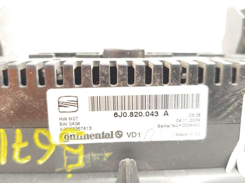 Recambio de mando climatizador para seat ibiza iv sc (6j1, 6p5) 1.6 tdi referencia OEM IAM 6J0820043ANEE  A2C53357413 - Blanco 6