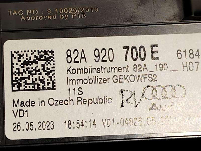 Recambio de cuadro instrumentos para audi a1 allstreet (gbh) 30 tfsi referencia OEM IAM 82A920700E - Gris 4