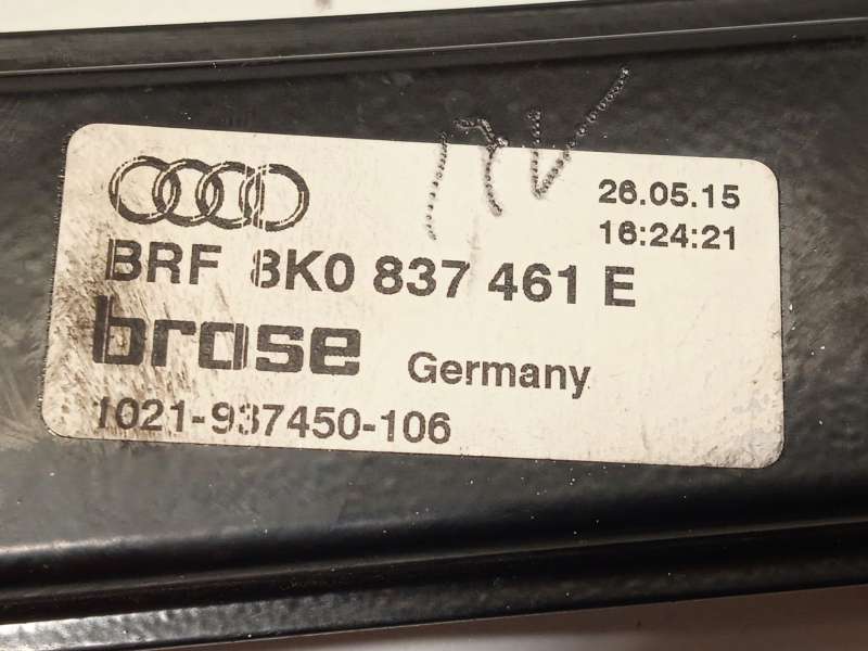 Recambio de elevalunas delantero izquierdo para audi a4 b8 avant (8k5) 3.0 tdi quattro referencia OEM IAM 8K0837461E 8K0959801A - Gris 4