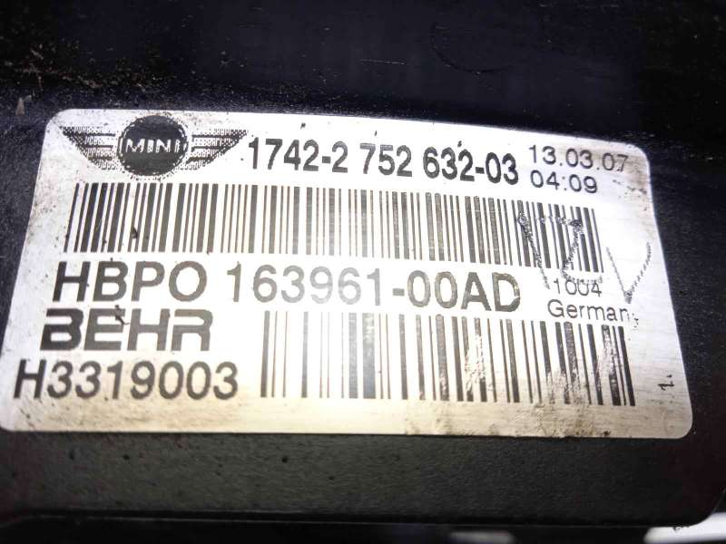 Recambio de electroventilador para mini mini (r56) cooper s referencia OEM IAM 2752632 17422752632 0130303021 - Verde 4