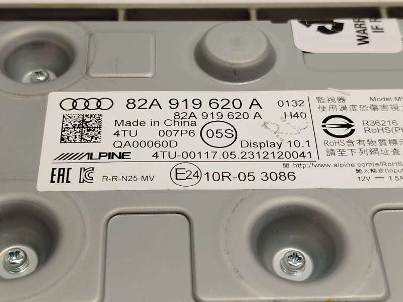 Recambio de pantalla multifuncion para audi a1 allstreet (gbh) 30 tfsi referencia OEM IAM 82A919620A - Gris 5