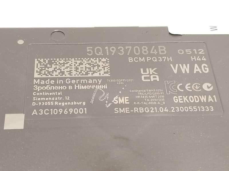 Recambio de modulo confort para volkswagen tiguan (ad1, ax1) 2.0 tdi referencia OEM IAM 5Q1937084B  A3C10969001 4